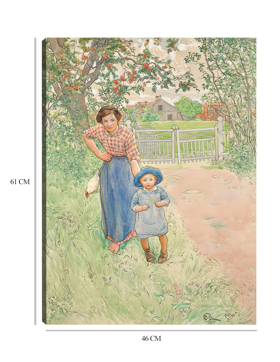 Foto 6 | Cuadro Decorativo - ¡saluda Al Caballero! (1917)- Carl Larsson - Fotografía - 46x61 - Impresión En Lienzo - Fine Art T