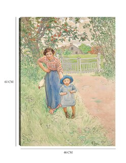 Foto 6 | Cuadro Decorativo - ¡saluda Al Caballero! (1917)- Carl Larsson - Fotografía - 46x61 - Impresión En Lienzo - Fine Art T