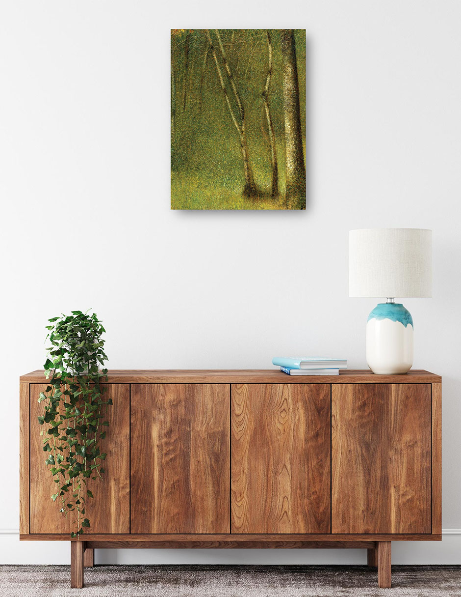 Foto 2 | Cuadro Decorativo - El Bosque De Pontaubert (1881)- Georges Seurat - Paisaje - 69x92 - Impresión En Lienzo - Fine Art T