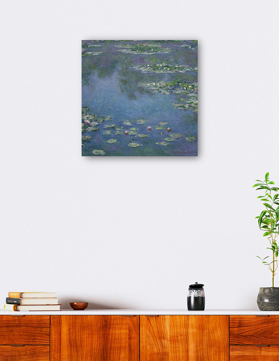 Foto 6 pulgar | Cuadro Decorativo - Lirios De Agua (1906)- Claude Monet - Paisaje - 72x72 - Impresión En Lienzo - Fine Art Tj