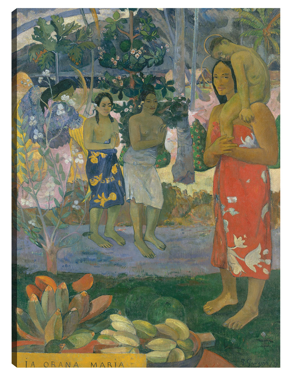Foto 1 | Cuadro Decorativo - Ia Orana María (ave María)- Paul Gauguin - Fotografía - 46x61 - Impresión En Lienzo - Fine Art Tj
