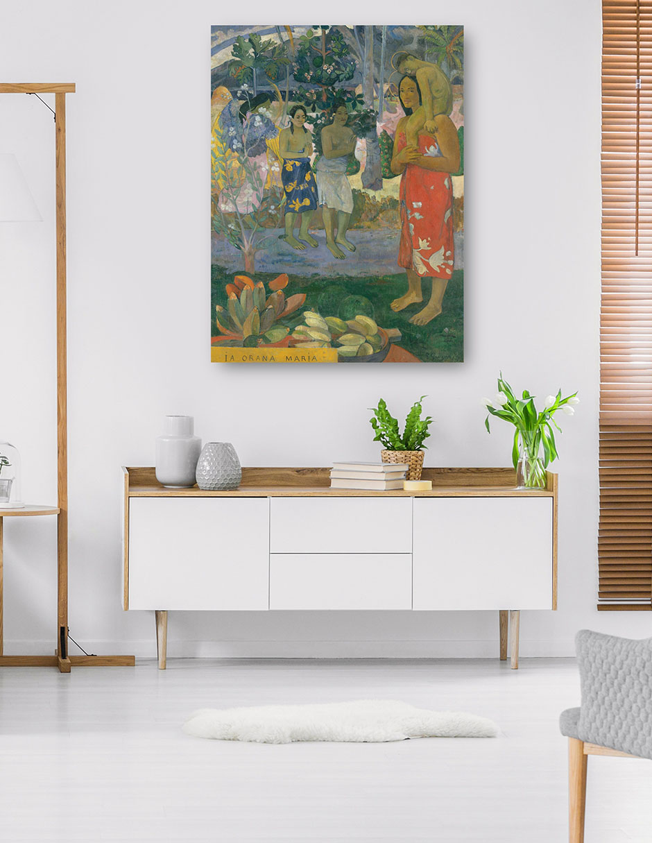 Foto 6 pulgar | Cuadro Decorativo - Ia Orana María (ave María)- Paul Gauguin - Fotografía - 46x61 - Impresión En Lienzo - Fine Art Tj