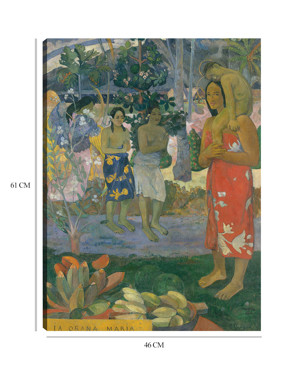 Foto 7 pulgar | Cuadro Decorativo - Ia Orana María (ave María)- Paul Gauguin - Fotografía - 46x61 - Impresión En Lienzo - Fine Art Tj
