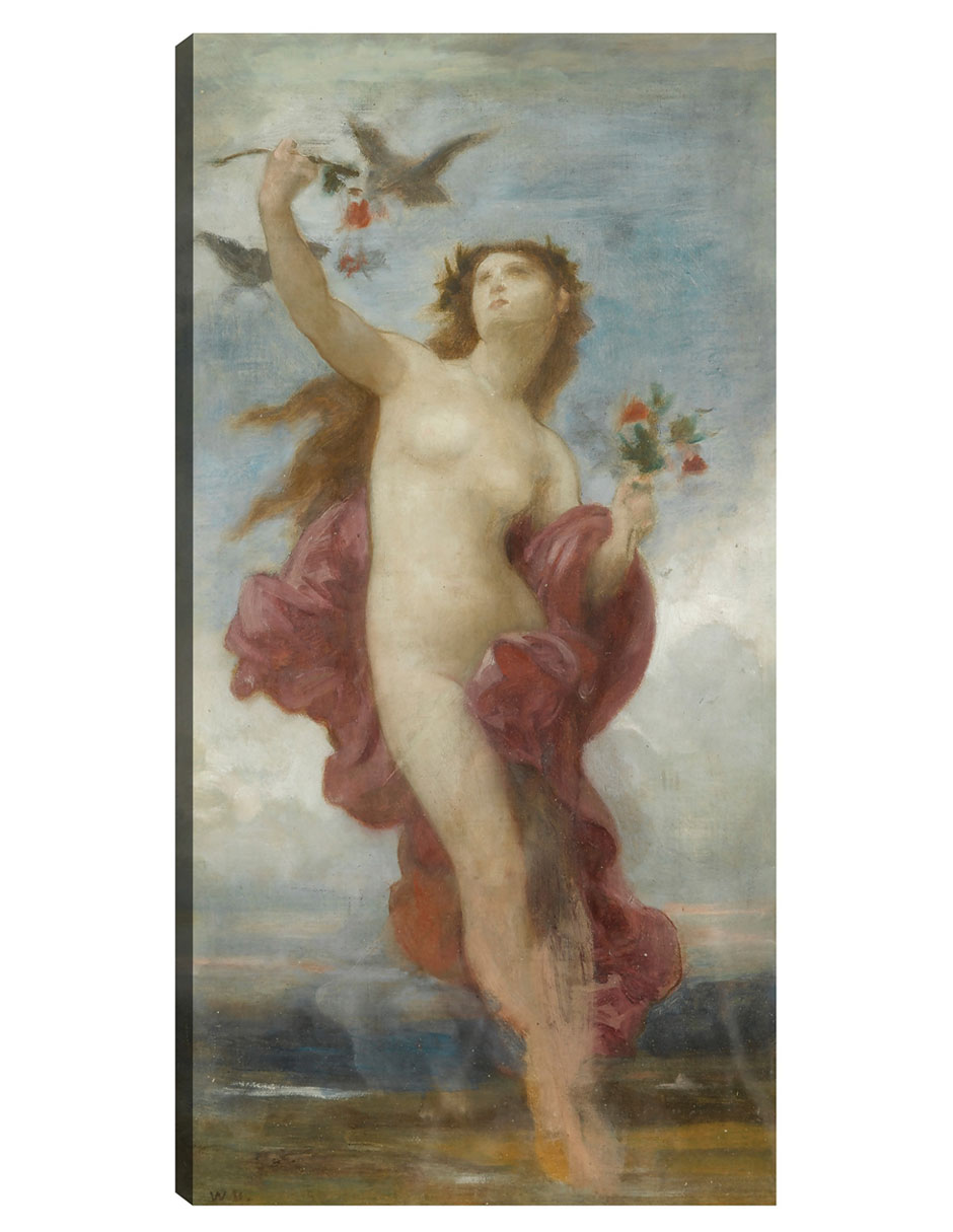 Cuadro Decorativo - Estudiar Para Le Jour- William Bouguereau - Fotografía - 46x89 - Impresión En Lienzo - Fine Art Tj