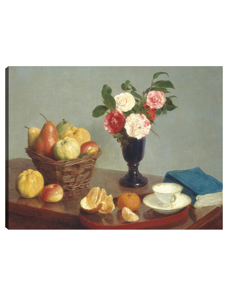 Cuadro Decorativo - Naturaleza Muerta 1866- Henri Fantin-latour - Religión - 28x36 - Impresión En Lienzo - Fine Art Tj