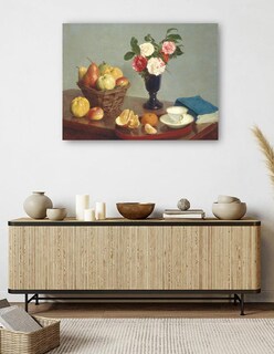 Foto 5 | Cuadro Decorativo - Naturaleza Muerta 1866- Henri Fantin-latour - Religión - 28x36 - Impresión En Lienzo - Fine Art Tj