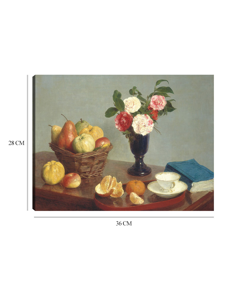 Foto 7 pulgar | Cuadro Decorativo - Naturaleza Muerta 1866- Henri Fantin-latour - Religión - 28x36 - Impresión En Lienzo - Fine Art Tj
