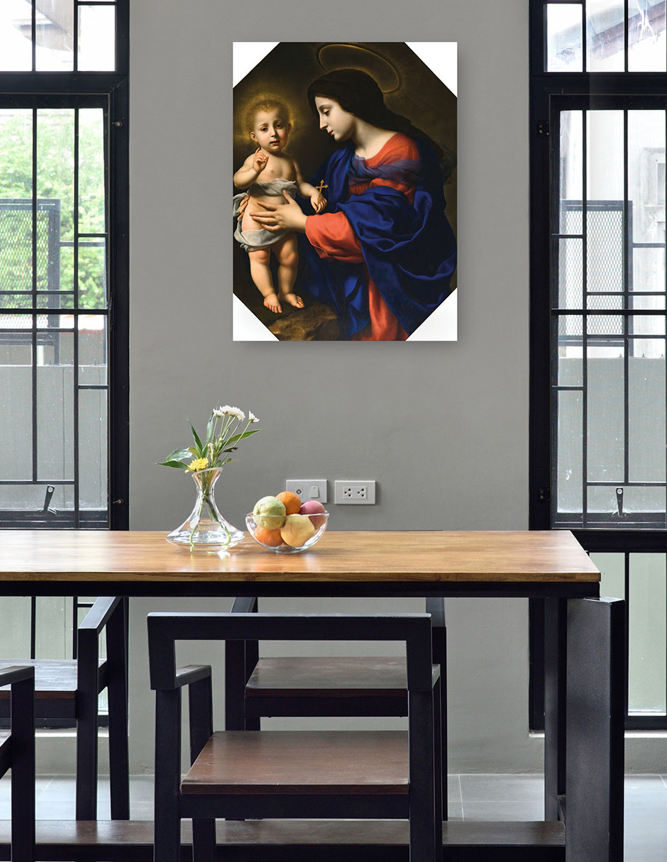 Foto 4 | Cuadro Decorativo - La Virgen Y El Niño (1651)- Carlo Dolci - Religión - 69x92 - Impresión En Lienzo - Fine Art Tj