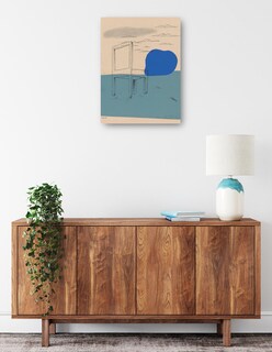 Foto 2 | Cuadro Decorativo - Paisaje Con Silla (1929-1930)- Mikuláš Galanda - Abstracto - 69x92 - Impresión En Lienzo - Fine