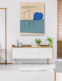 Foto 5 | Cuadro Decorativo - Paisaje Con Silla (1929-1930)- Mikuláš Galanda - Abstracto - 69x92 - Impresión En Lienzo - Fine