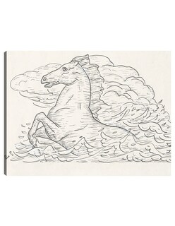Foto 1 | Cuadro Decorativo - Caballo En El Mar (1891)- Leo Gestel - Religión - 46x61 - Impresión En Lienzo - Fine Art Tj