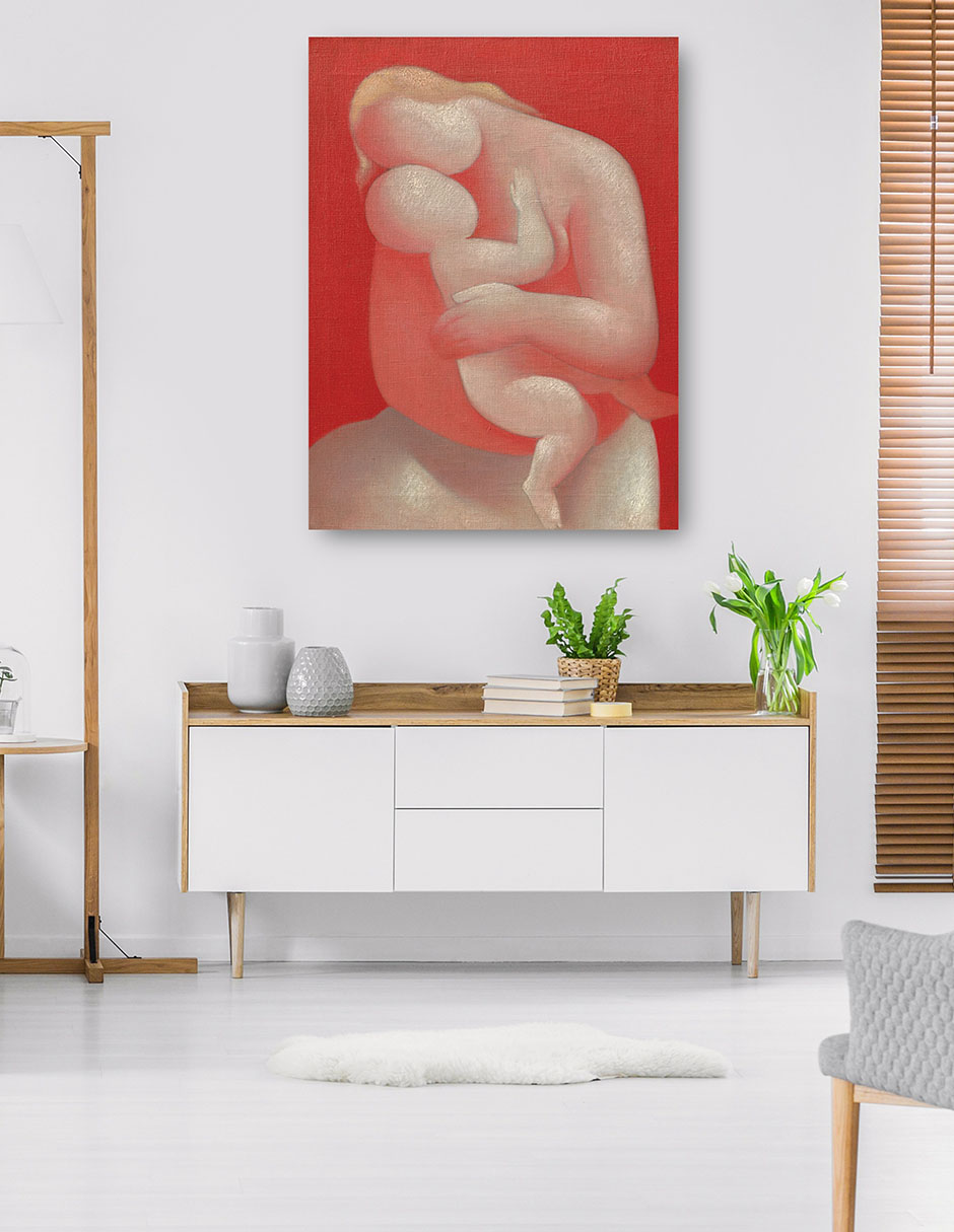 Foto 6 pulgar | Cuadro Decorativo - Madre (madonna Rosa) (1933)- Mikuláš Galanda - Fotografía - 77x102 - Impresión En Lienzo - Fin