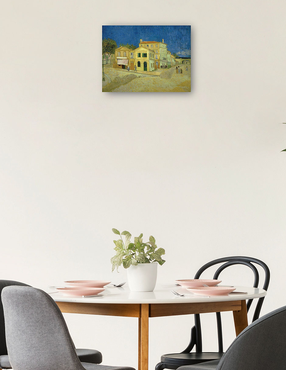 Foto 2 | Cuadro Decorativo - La Casa Amarilla (`la Calle’)- Vincent Van Gogh - Ciudades - 28x36 - Impresión En Lienzo - Fine