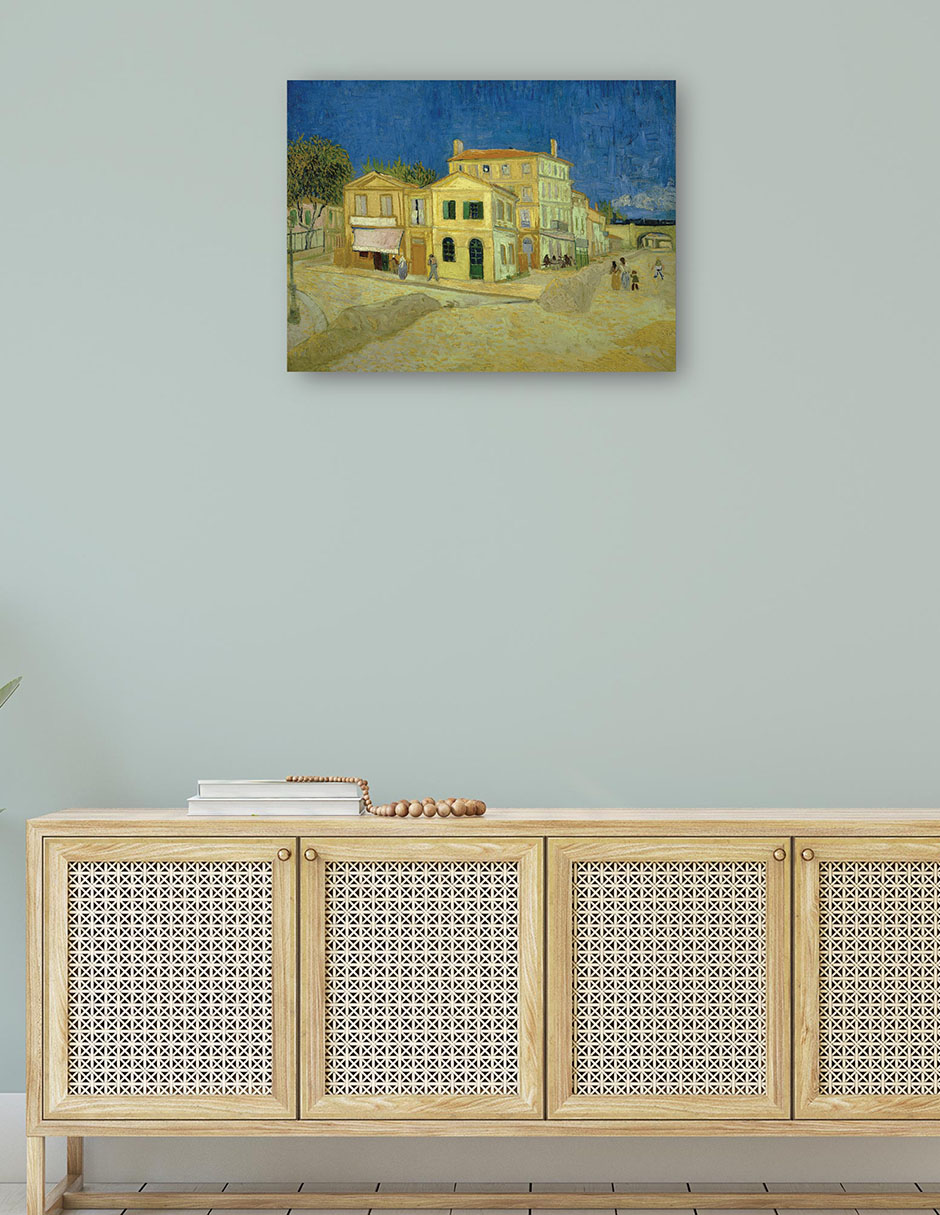 Foto 5 pulgar | Cuadro Decorativo - La Casa Amarilla (`la Calle’)- Vincent Van Gogh - Ciudades - 28x36 - Impresión En Lienzo - Fine