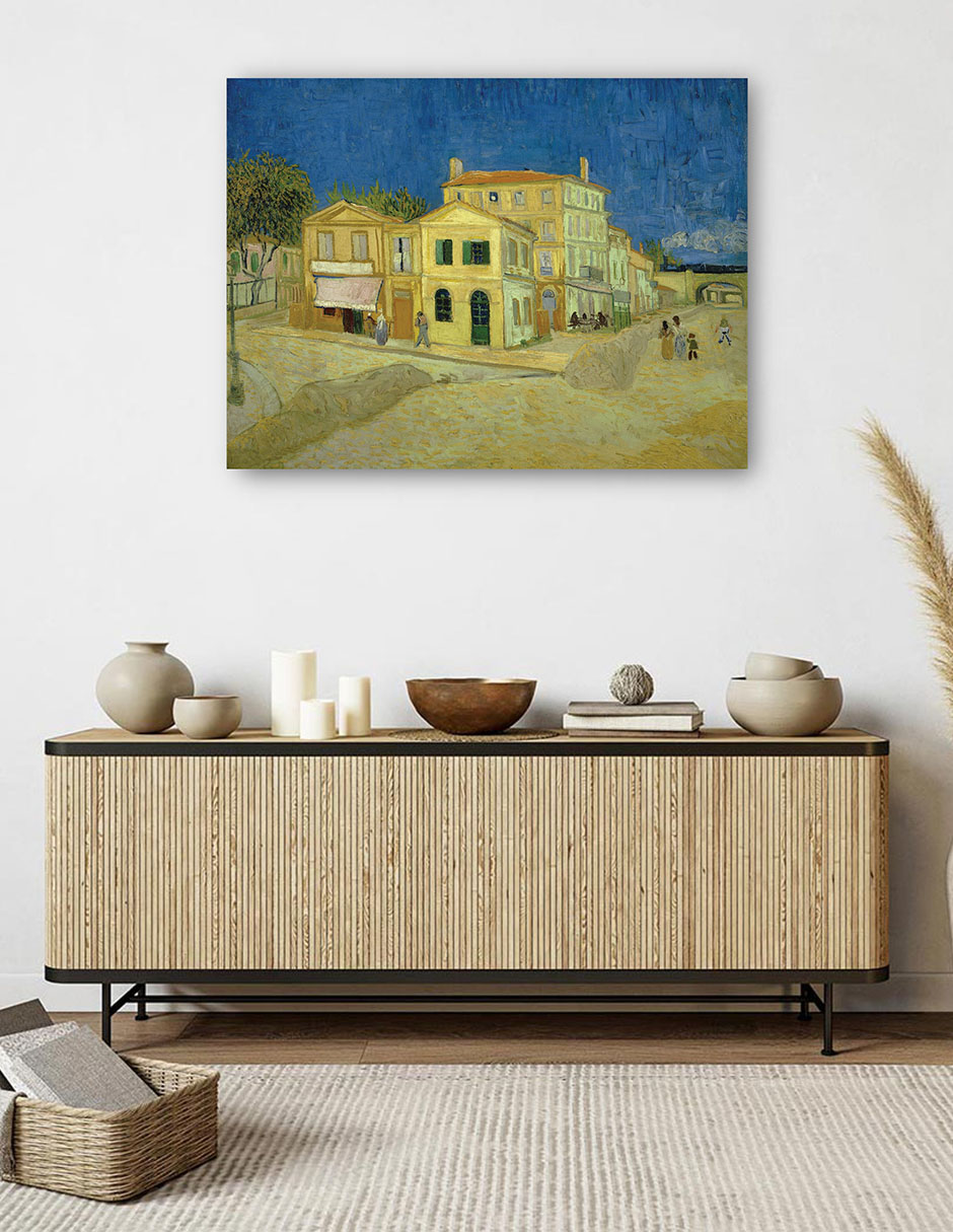 Foto 6 pulgar | Cuadro Decorativo - La Casa Amarilla (`la Calle’)- Vincent Van Gogh - Ciudades - 28x36 - Impresión En Lienzo - Fine