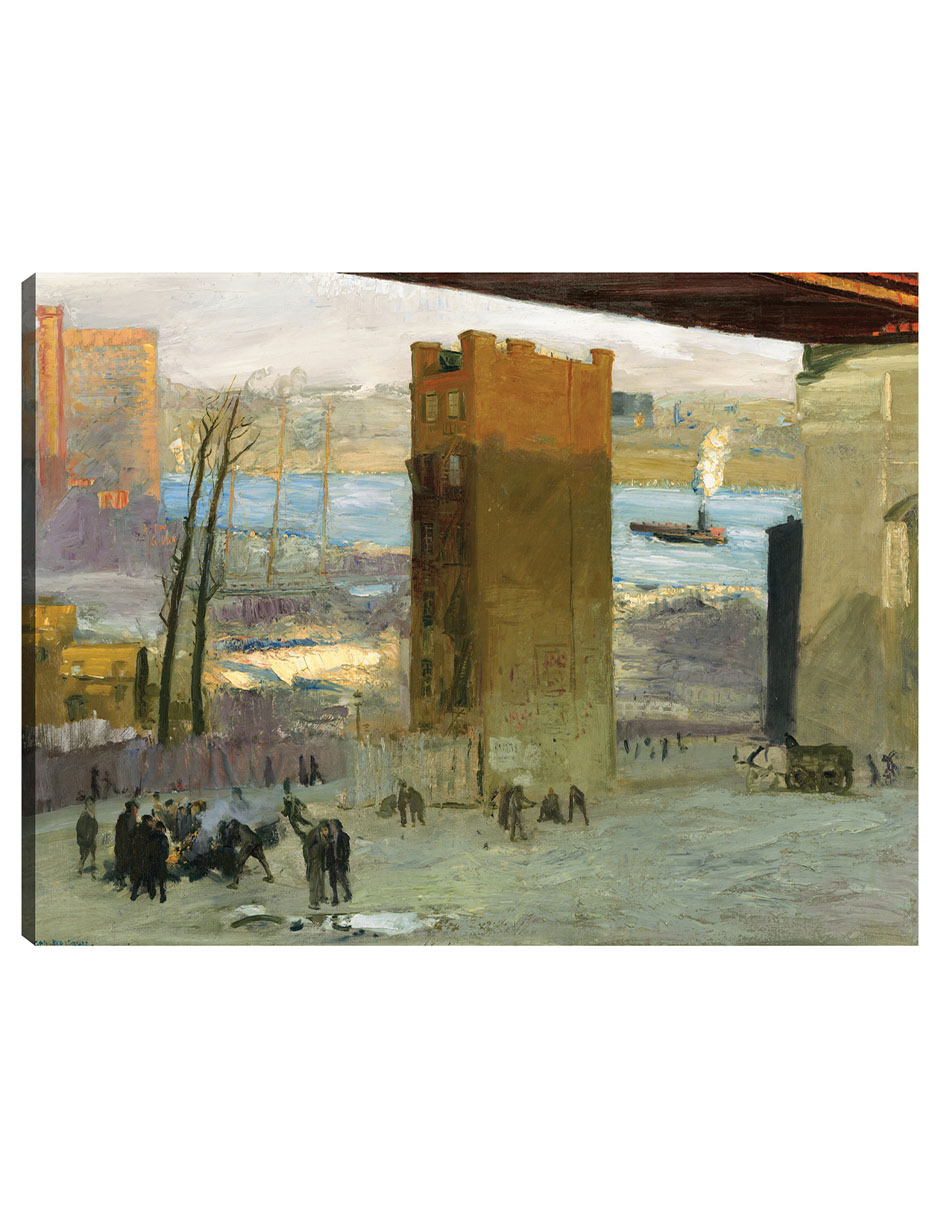 Cuadro Decorativo - La Vivienda Solitaria- George Bellows - Costa - 46x61 - Impresión En Lienzo - Fine Art Tj