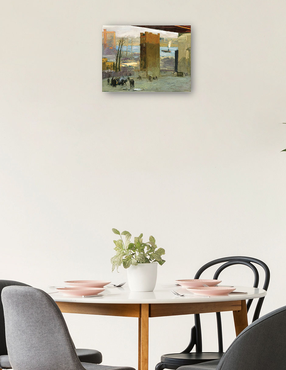 Foto 2 | Cuadro Decorativo - La Vivienda Solitaria- George Bellows - Costa - 46x61 - Impresión En Lienzo - Fine Art Tj