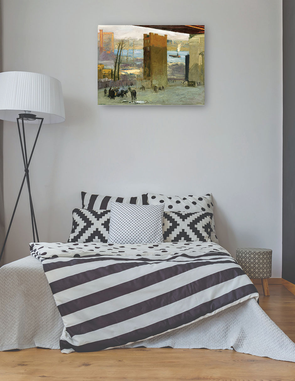 Foto 4 pulgar | Cuadro Decorativo - La Vivienda Solitaria- George Bellows - Costa - 46x61 - Impresión En Lienzo - Fine Art Tj