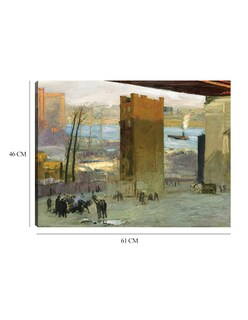 Foto 6 | Cuadro Decorativo - La Vivienda Solitaria- George Bellows - Costa - 46x61 - Impresión En Lienzo - Fine Art Tj