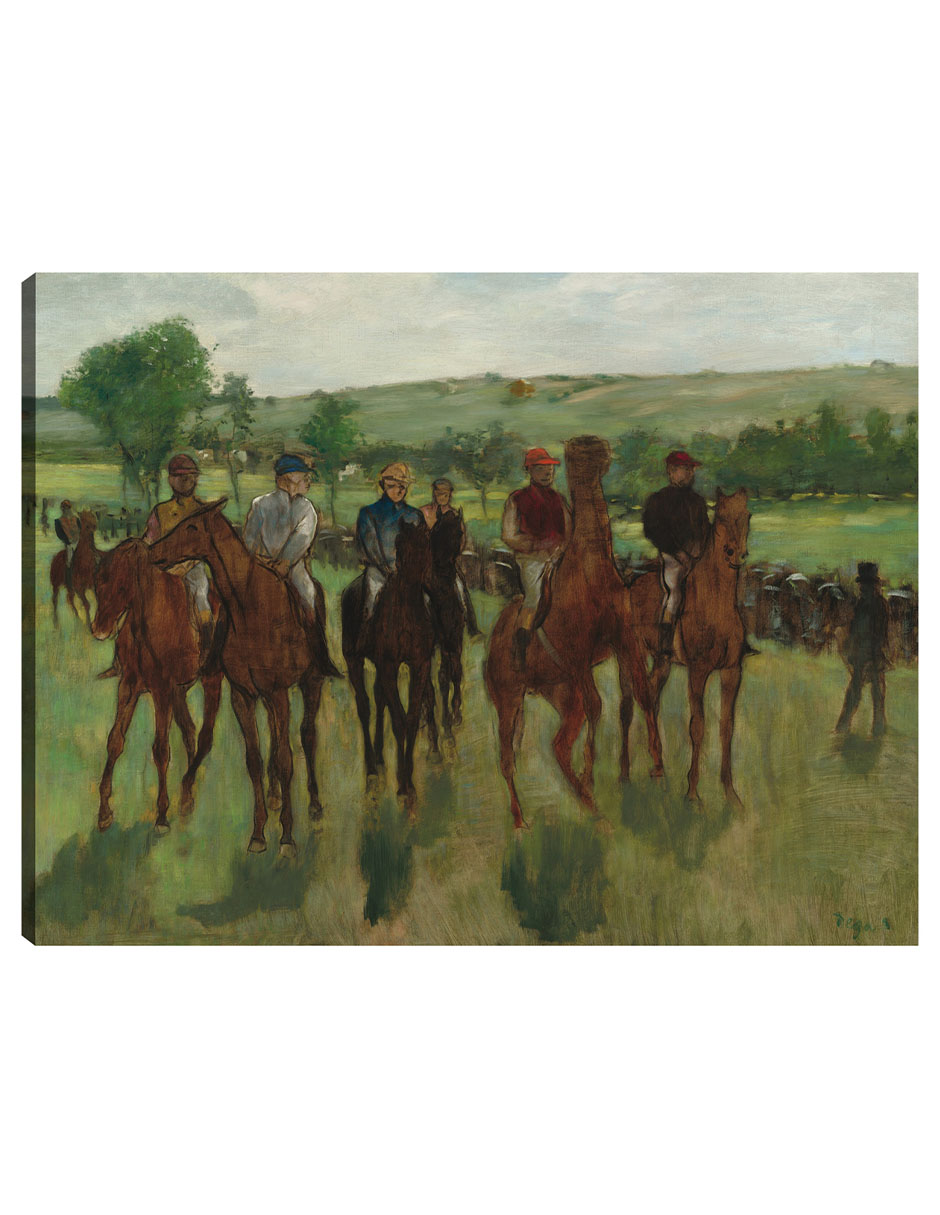 Cuadro Decorativo - Los Jinetes (c.1885)- Edgar Degas - Fotografía - 69x92 - Impresión En Lienzo - Fine Art Tj