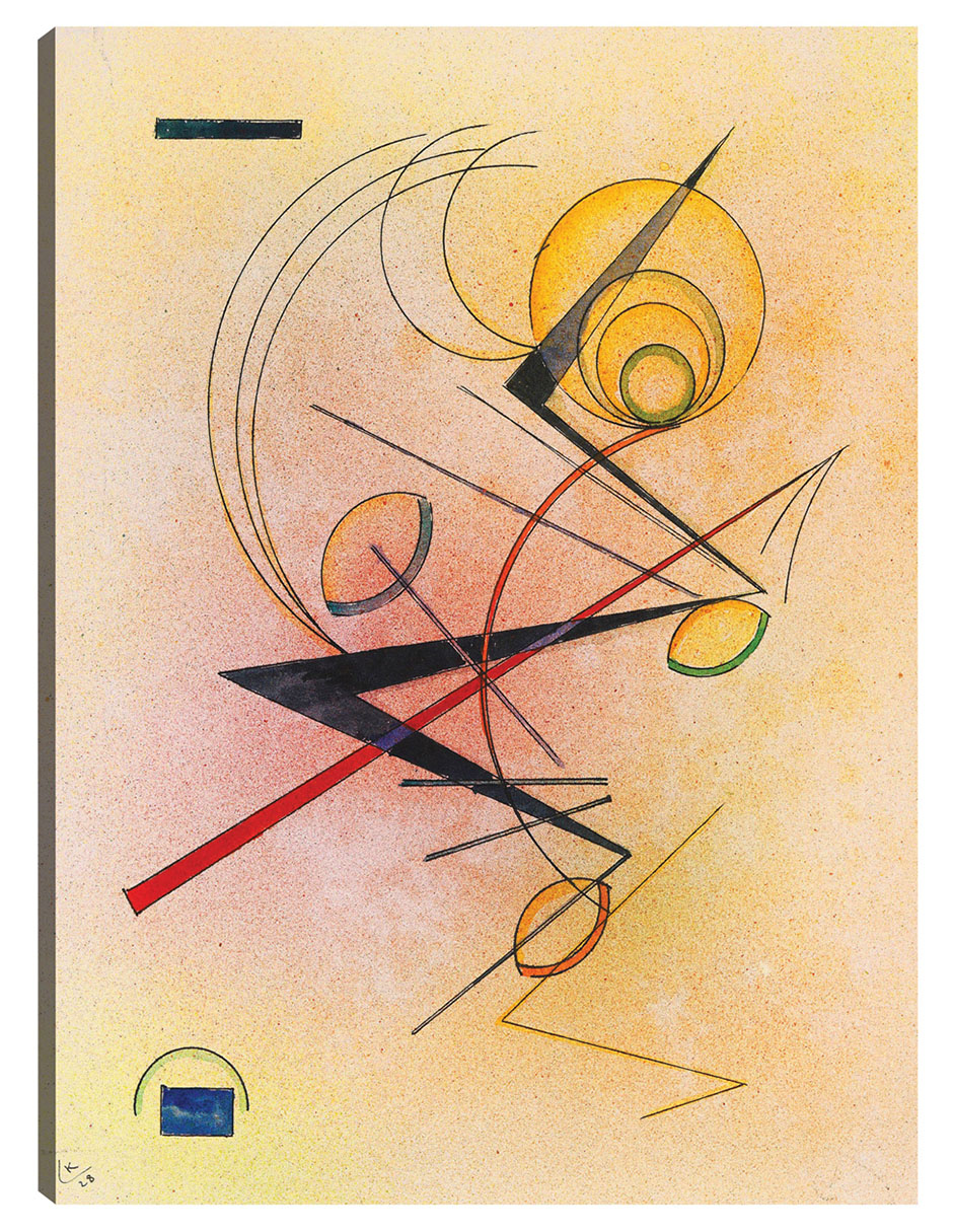 Cuadro Decorativo - Pequeños Cálidos (1928)- Wassily Kandinsky - Abstracto - 28x36 - Impresión En Lienzo - Fine Art Tj