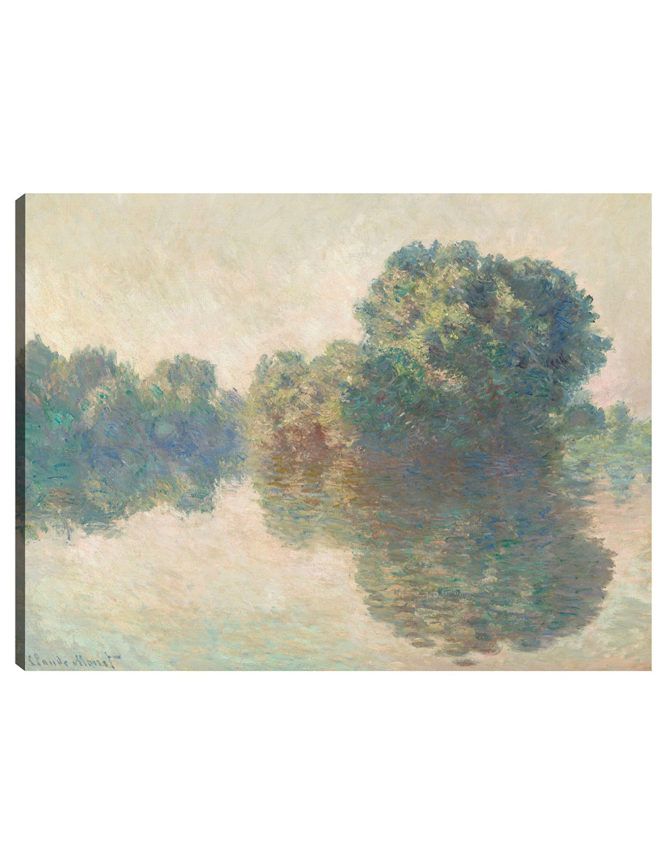 Cuadro Decorativo - El Sena En Giverny- Claude Monet - Religión - 28x36 - Impresión En Lienzo - Fine Art Tj