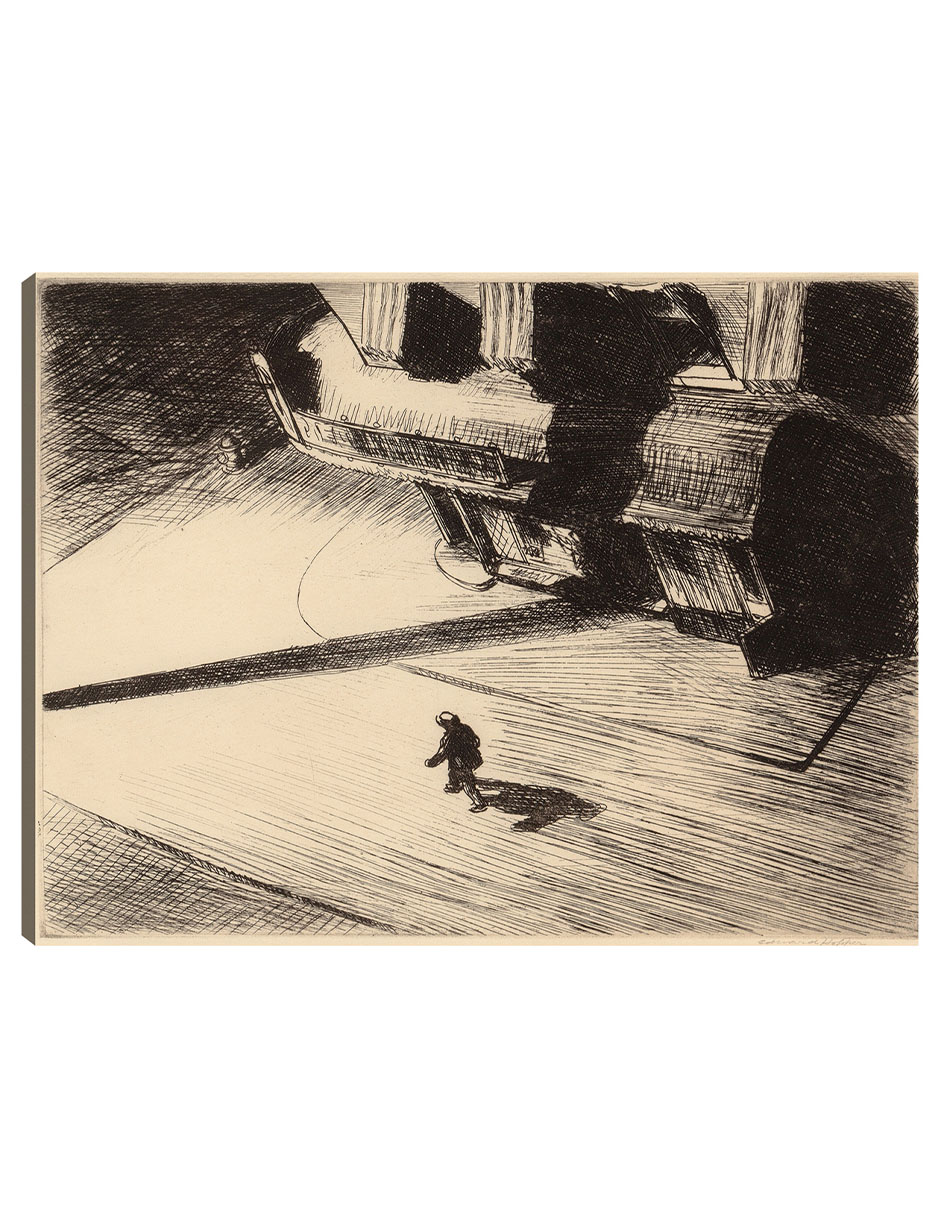 Cuadro Decorativo - Sombras Nocturnas (1921)- Edward Hopper - Paisaje - 69x92 - Impresión En Lienzo - Fine Art Tj