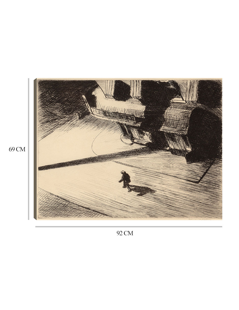 Foto 6 | Cuadro Decorativo - Sombras Nocturnas (1921)- Edward Hopper - Paisaje - 69x92 - Impresión En Lienzo - Fine Art Tj