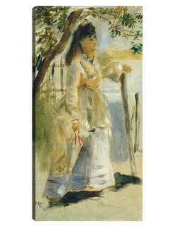 Foto 1 | Cuadro Decorativo - Mujer Por Una Valla- Pierre-auguste Renoir - Fotografía - 54x102 - Impresión En Lienzo - Fine Art