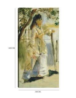Foto 6 | Cuadro Decorativo - Mujer Por Una Valla- Pierre-auguste Renoir - Fotografía - 54x102 - Impresión En Lienzo - Fine Art