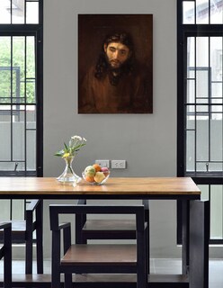 Foto 4 | Cuadro Decorativo - Cabeza De Cristo- Rembrandt Van Rijn - Religión - 46x61 - Impresión En Lienzo - Fine Art Tj