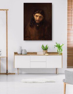 Foto 5 | Cuadro Decorativo - Cabeza De Cristo- Rembrandt Van Rijn - Religión - 46x61 - Impresión En Lienzo - Fine Art Tj