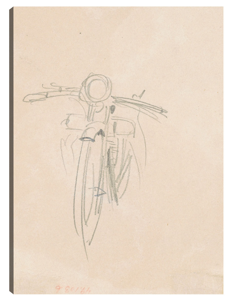 Cuadro Decorativo - Motocicleta (verso) (1918)- John Singer Sargent - Abstracto - 28x36 - Impresión En Lienzo - Fine