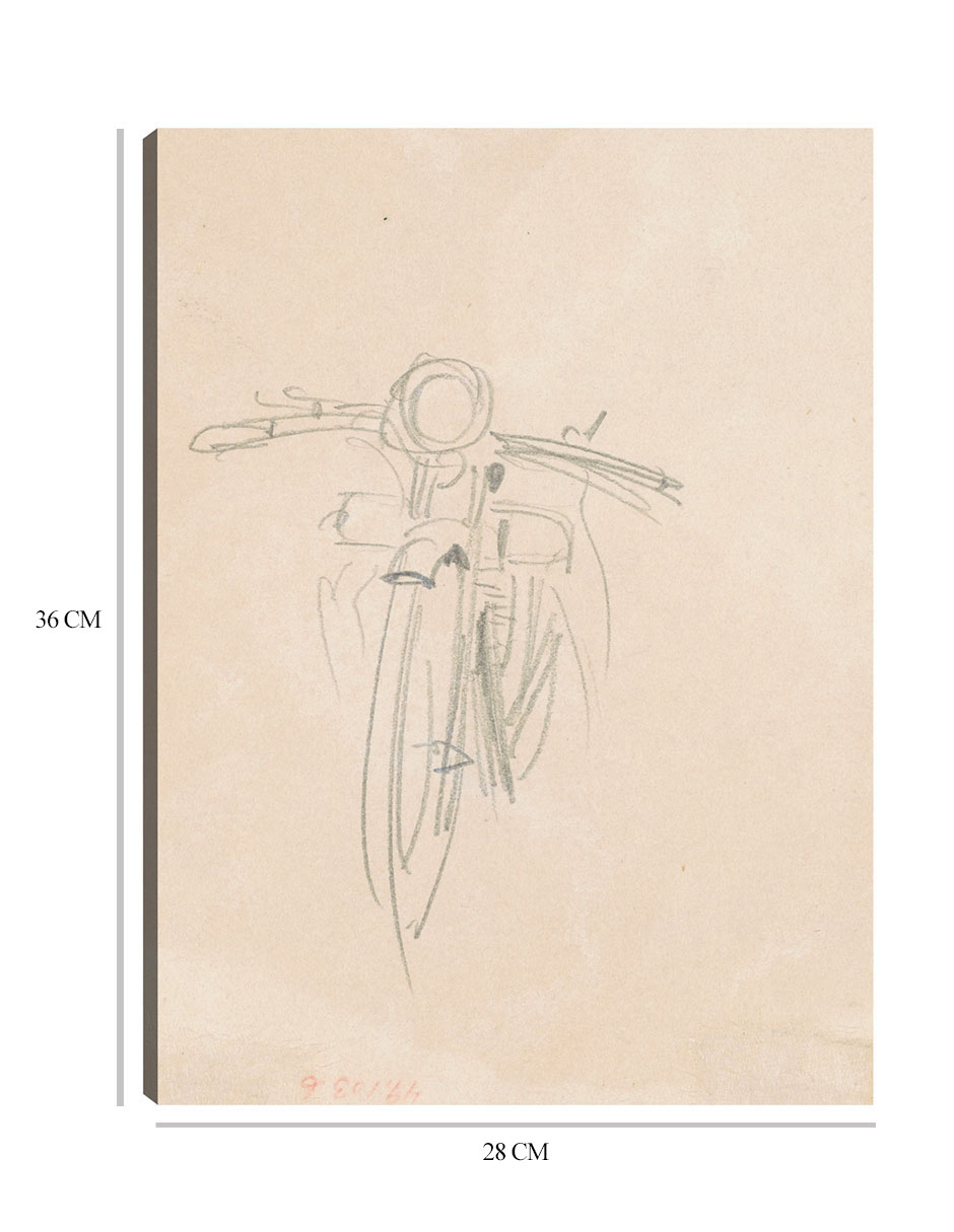 Foto 7 pulgar | Cuadro Decorativo - Motocicleta (verso) (1918)- John Singer Sargent - Abstracto - 28x36 - Impresión En Lienzo - Fine