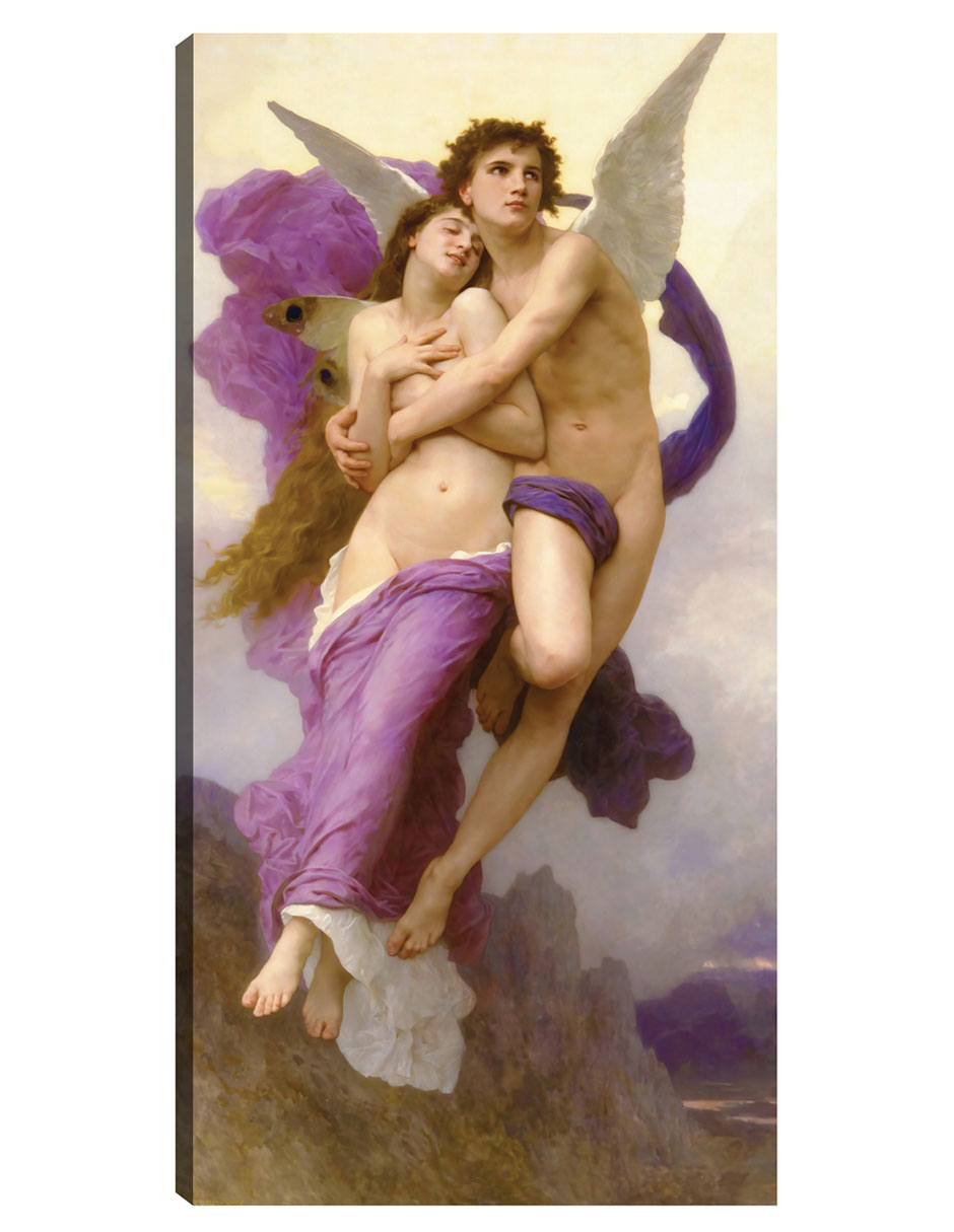 Cuadro Decorativo - El Rapto De Psique (1895)- William Bouguereau - Religión - 46x89 - Impresión En Lienzo - Fine Art