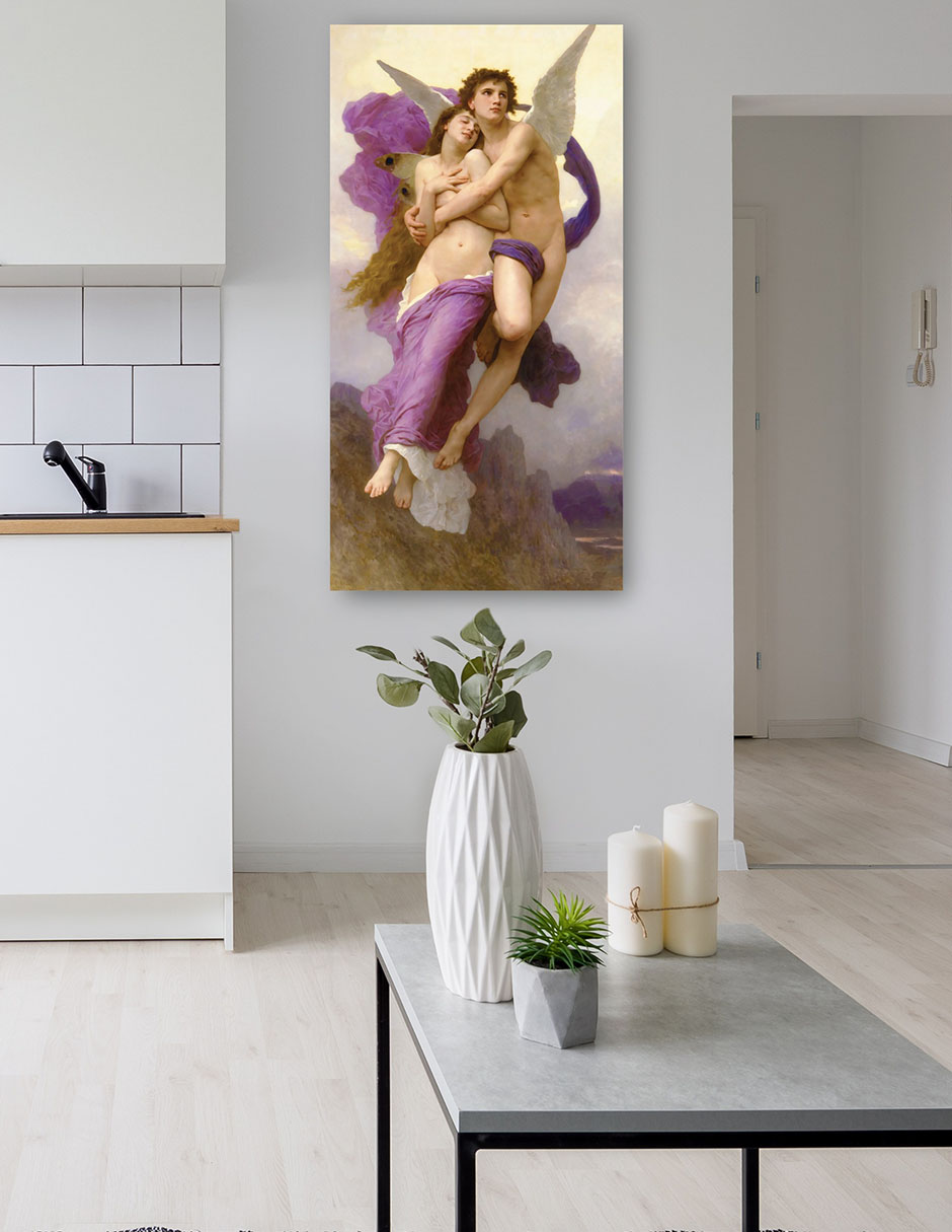 Foto 6 pulgar | Cuadro Decorativo - El Rapto De Psique (1895)- William Bouguereau - Religión - 46x89 - Impresión En Lienzo - Fine Art
