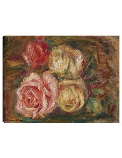 Foto 1 | Cuadro Decorativo - Rosas (1917)- Pierre-auguste Renoir - Religión - 28x36 - Impresión En Lienzo - Fine Art Tj
