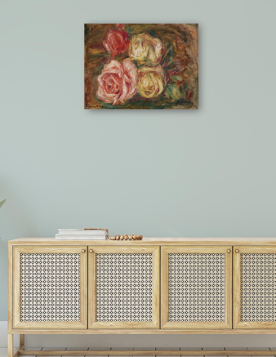 Foto 4 | Cuadro Decorativo - Rosas (1917)- Pierre-auguste Renoir  - Religión - 28x36 - Impresión En Lienzo - Fine Art Tj