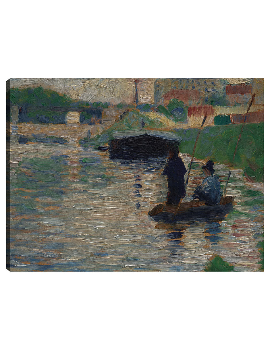 Cuadro Decorativo - Vista Del Sena (1882-1883)- Georges Seurat - Paisaje - 46x61 - Impresión En Lienzo - Fine Art Tj