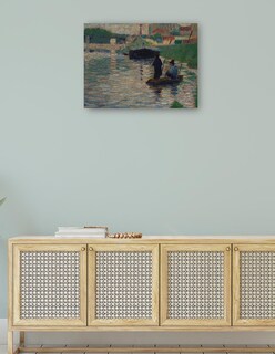 Foto 4 | Cuadro Decorativo - Vista Del Sena (1882-1883)- Georges Seurat - Paisaje - 46x61 - Impresión En Lienzo - Fine Art Tj