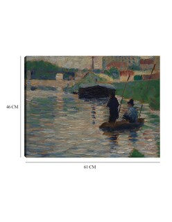 Foto 6 | Cuadro Decorativo - Vista Del Sena (1882-1883)- Georges Seurat - Paisaje - 46x61 - Impresión En Lienzo - Fine Art Tj