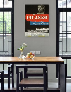 Foto 4 | Cuadro Decorativo - Picasso–40 Años De Su Arte (1936)- Picasso - Frases - 46x61 - Impresión En Lienzo - Fine Art Tj