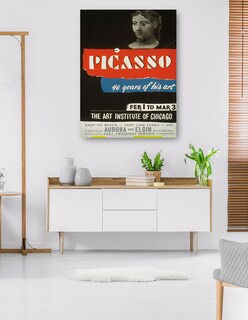 Foto 5 | Cuadro Decorativo - Picasso–40 Años De Su Arte (1936)- Picasso - Frases - 46x61 - Impresión En Lienzo - Fine Art Tj