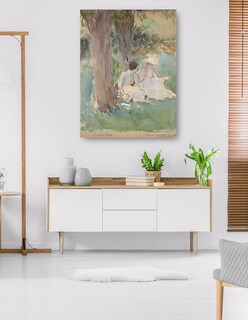 Foto 5 | Cuadro Decorativo - Bajo Los Sauces- John Singer Sargent - Abstracto - 28x36 - Impresión En Lienzo - Fine Art Tj