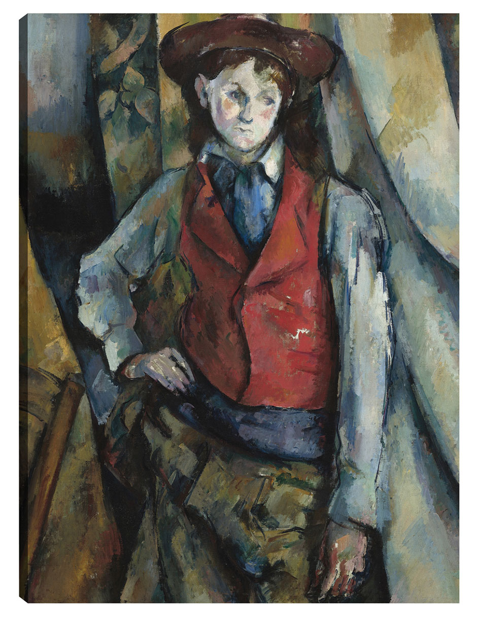 Cuadro Decorativo - El Niño Con Chaleco Rojo (1888-1890)- Paul Cézanne - Fotografía - 46x61 - Impresión En Li