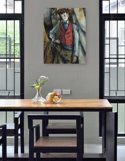 Foto 4 | Cuadro Decorativo - El Niño Con Chaleco Rojo (1888-1890)- Paul Cézanne - Fotografía - 46x61 - Impresión En Li