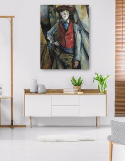 Foto 5 | Cuadro Decorativo - El Niño Con Chaleco Rojo (1888-1890)- Paul Cézanne - Fotografía - 46x61 - Impresión En Li