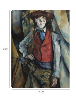 Foto 6 | Cuadro Decorativo - El Niño Con Chaleco Rojo (1888-1890)- Paul Cézanne - Fotografía - 46x61 - Impresión En Li