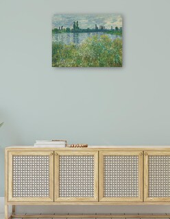 Foto 4 | Cuadro Decorativo - Orillas Del Sena- Claude Monet - Religión - 28x36 - Impresión En Lienzo - Fine Art Tj