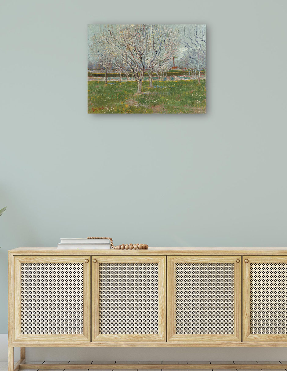 Foto 5 pulgar | Cuadro Decorativo - Huerto En Flor (ciruelos)- Vincent Van Gogh - Paisaje - 77x102 - Impresión En Lienzo - Fine Art Tj